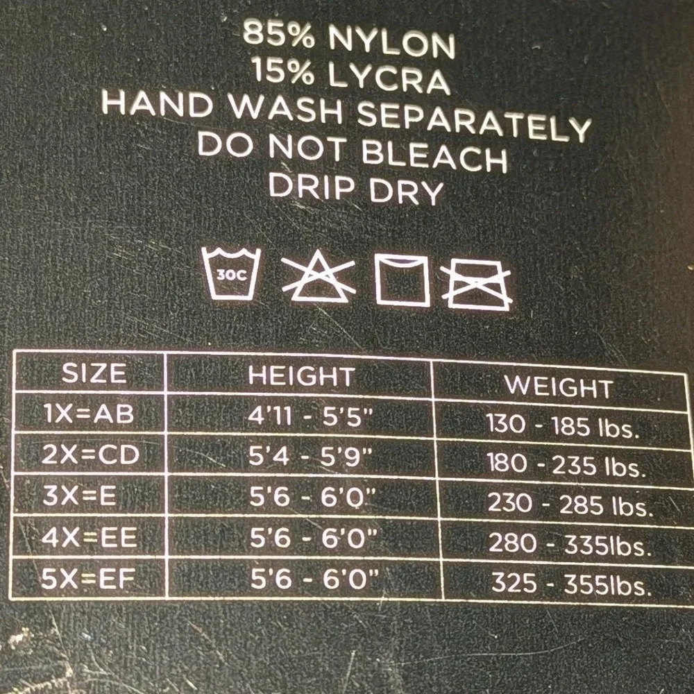 Ashley Stewart Black Shimmer Diamond Grid Footed Tights Plus Size 2X CD AD11291‎